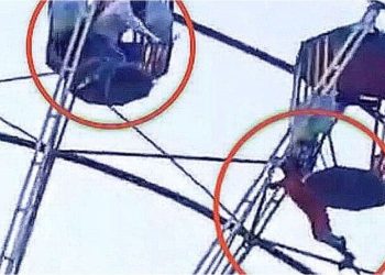 Terror en India: una niña quedó colgada en el aire en una rueda de la fortuna