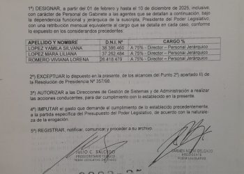 Los López y los Martínez tomaron la legislatura del Chaco como fuente de ingreso familiar