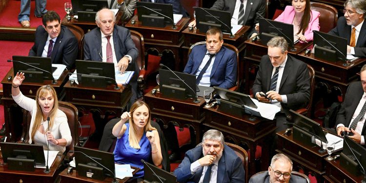 Ayudado por senadores «con peluca» Milei llega protegido a la apertura de sesiones