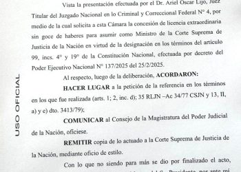 La Cámara Federal aceptó la licencia de Lijo y ahora la definición está en manos de la Corte