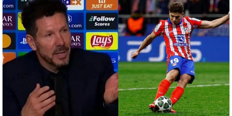 Diego Simeone, desafiante sobre el penal anulado a Julián Álvarez: “Nadie la vio”