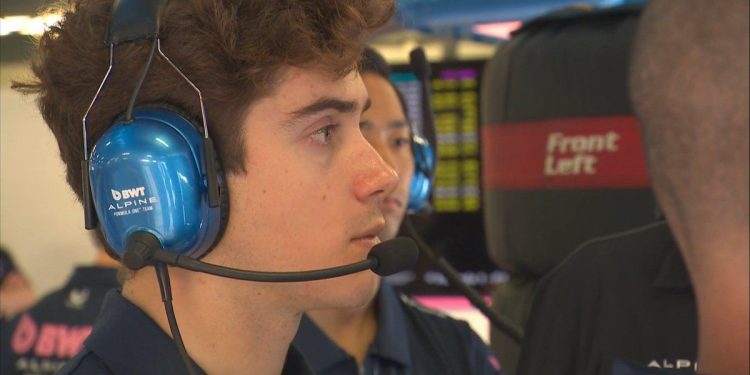 Franco Colapinto colaboró desde Inglaterra con Alpine durante el GP de Bahréin