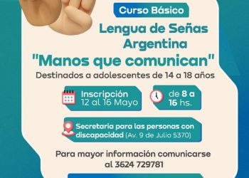 El municipio lanzó el curso de lenguas de señas Argentina (LSA) para adolescentes