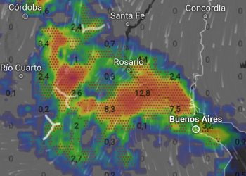 Alerta roja por tormentas en varios municipios de Buenos Aires