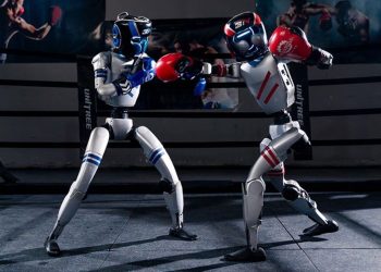 China celebró el primer combate de boxeo entre robots humanoides