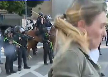 EEUU: balearon a una periodista en vivo durante las protestas en Los Ángeles