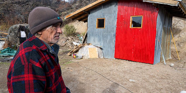 Epuyén: los afectados por los incendios siguen sometidos a condiciones de subsistencia