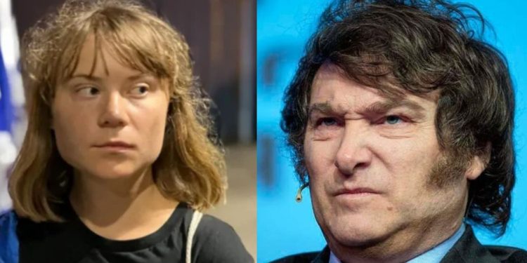 Javier Milei atacó a Greta Thunberg y la calificó de “mercenaria del activismo”