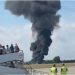 Así se estrelló tras el despegue el avión en el aeropuerto de Southend de Londres