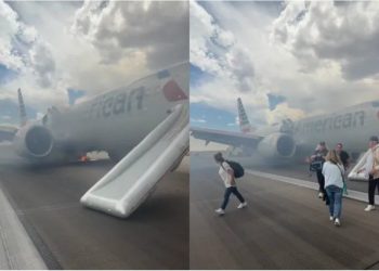 EEUU: incendio y evacuación en un vuelo de American Airlines en Denver tras una falla técnica
