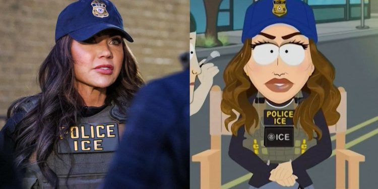 Kristi Noem, Secretaria de Seguridad de EEUU, apuntó contra “South Park” tras haber sido parodiada en la serie