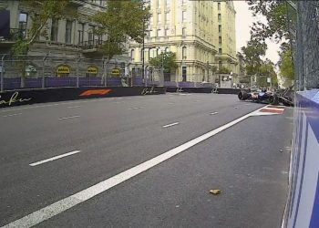 Así fue el choque de Franco Colapinto en la clasificación del Gran Premio de Azerbaiyán