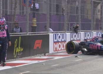 Fórmula 1: en una sesión accidentada, Franco Colapinto chocó en la clasificación del GP de Azerbaiyán y largará 16° en la carrera