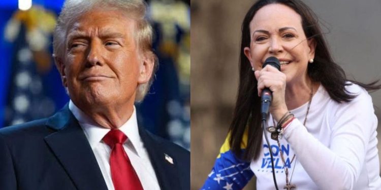 Donald Trump aseguró que María Corina Machado aceptó el Nobel de la Paz “en su honor”