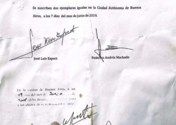 En un allanamiento, encontraron un contrato entre Espert y Machado por un millón de dólares