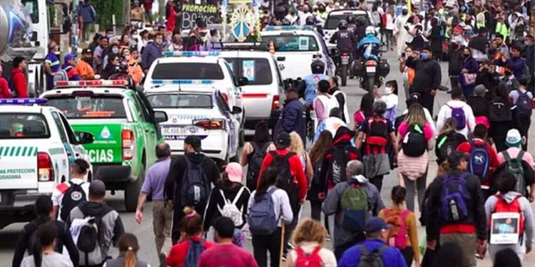 Peregrinación a Luján: masiva convocatoria rumbo a la basílica