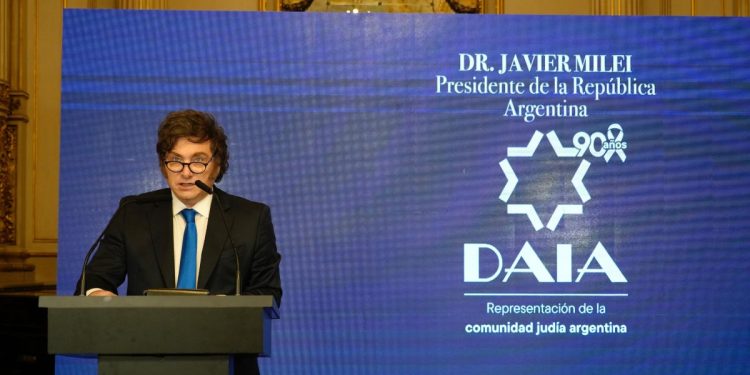 Javier Milei, en el 90°aniversario de la DAIA: “Vamos a impulsar los vínculos entre Israel y América latina”
