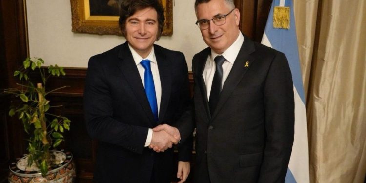 Javier Milei se reunió con el ministro de Relaciones Exteriores de Israel, Gideon Sa’ar
