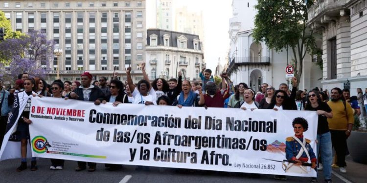 Marcha Nacional Afro en Buenos Aires