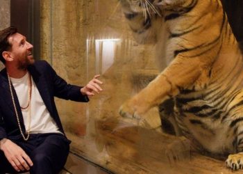 Lionel Messi cerró su paso por la India con una visita a un centro de conservación animal: las fotos