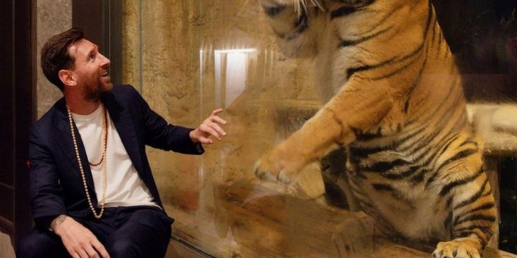 Lionel Messi cerró su paso por la India con una visita a un centro de conservación animal: las fotos