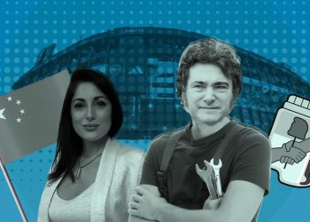 Charlas de quincho: diputados libertarios y la Serpiente de Madera, la casita de Milei y una grúa merodea La Boca