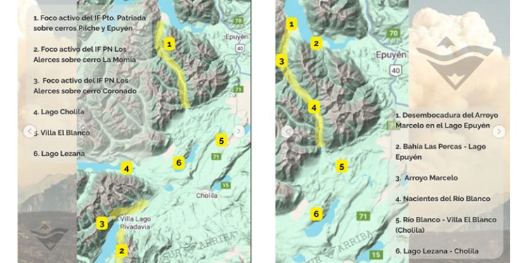 El monstruo de fuego arrasa por dos frentes en la región cordillerana de Chubut