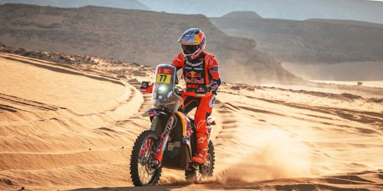 Rally Dakar: Luciano Benavides quedó a nada del líder en motos tras una buena etapa