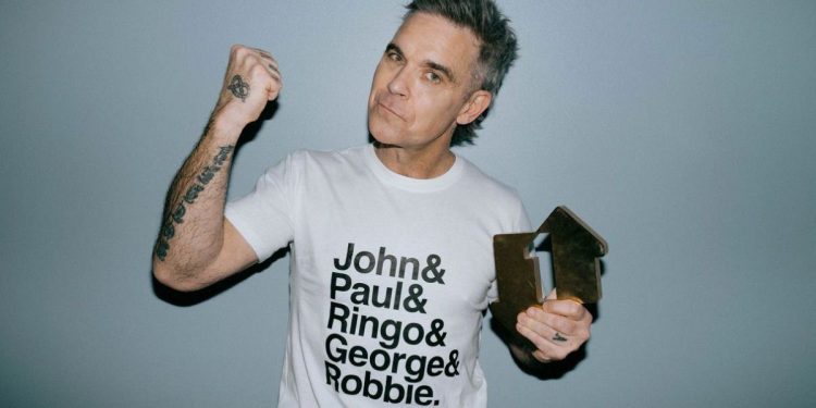 Robbie Williams superó el récord de The Beatles: es el artista con más álbumes número uno en el Reino Unido