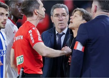 Escándalo, empujones y expulsión en Sevilla: echaron a Matías Almeyda tras un fuerte cruce con el árbitro