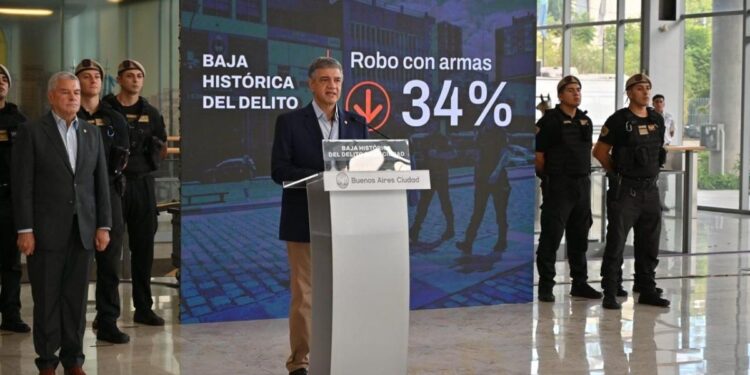Jorge Macri destacó una caída del delito en la Ciudad durante 2025