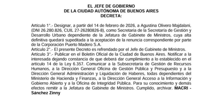 Jorge Macri remueve a una funcionaria de confianza y pone a una persona leal a Angelici