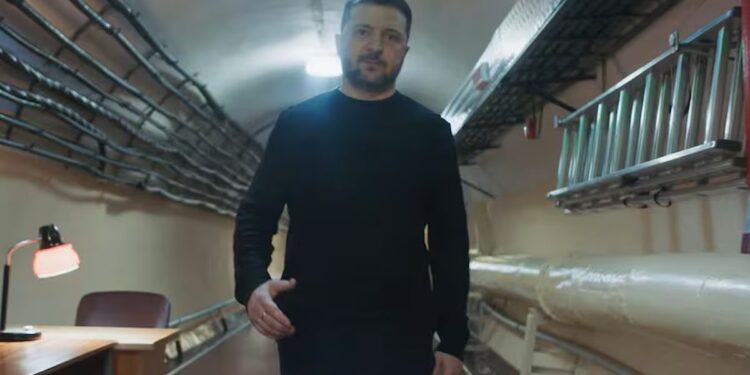 Volodimir Zelenski reveló un video inédito del búnker desde donde resistió el avance de Rusia