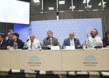 Comienzan las audiencias por la reforma de la Ley de Glaciares con una marcha frente al Congreso