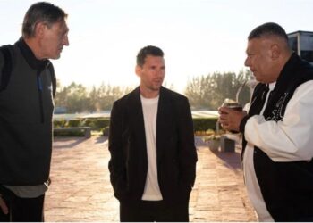 Lionel Messi y Chiqui Tapia se mostraron juntos antes de los amistosos de la Selección argentina