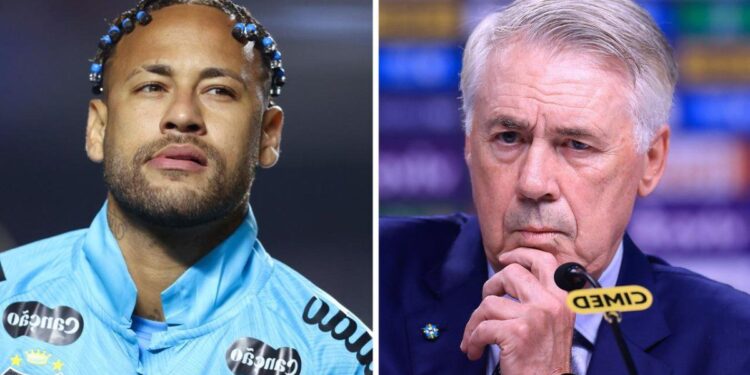 Carlo Ancelotti le dio un plazo a Neymar para ganarse un lugar en el Mundial: “Todavía tiene dos meses”