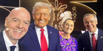 Donald Trump invitó a Claudia Sheinbaum y al primer ministro de Canadá a la final del Mundial 2026, en la previa del T-MEC