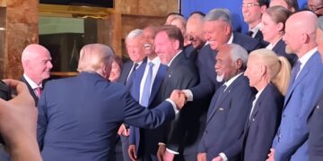 En la previa a la final, Donald Trump saludó al Chiqui Tapia y elogió a Lionel Messi