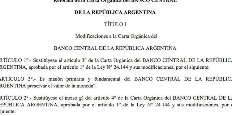 Este es el proyecto para cambiar el BCRA: punto por punto, las claves de la reforma