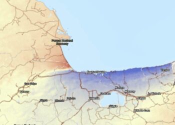 La NASA mostró un mapa con los desplazamientos de la superficie terrestre en Venezuela