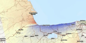 La NASA mostró un mapa con los desplazamientos de la superficie terrestre en Venezuela