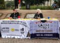 Trabajadores de los medios públicos porteños realizaron una radio abierta en el Obelisco