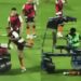 Insólito accidente en pleno partido: atropelló a un futbolista y el video se hizo viral